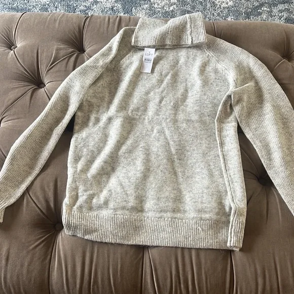 New with tags - “loft oatmeal colored sweater - Picture 2 of 3